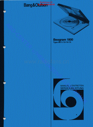 BO-Beogram1800_type5811-sch维修电路原理图.pdf