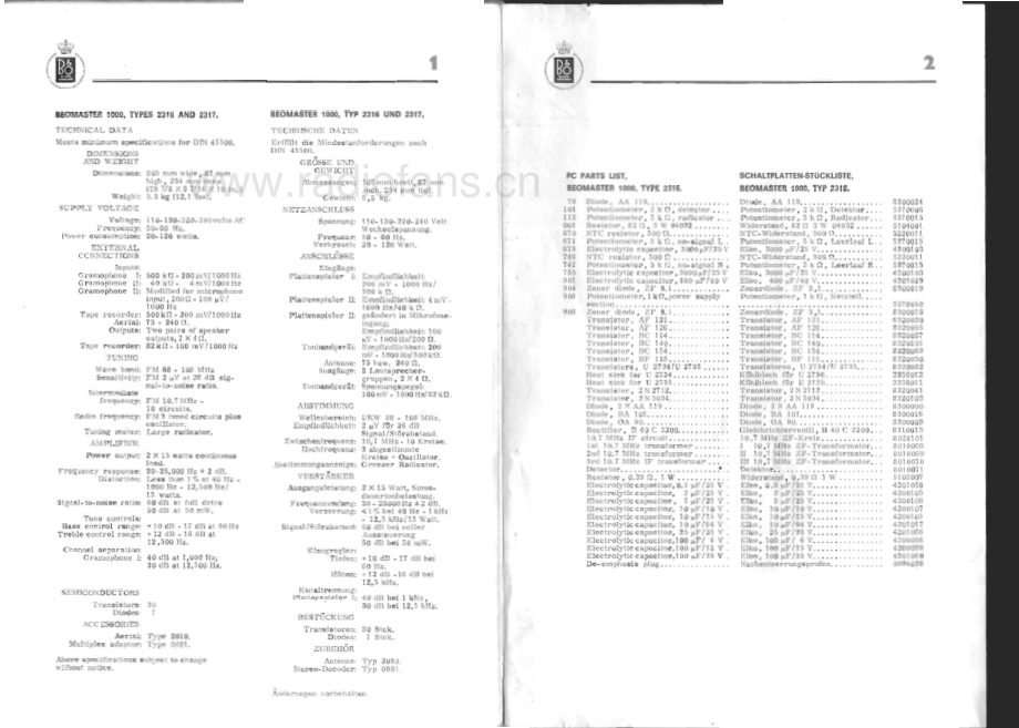 BO-Beomaster1000_type231x-sm2维修电路原理图.pdf_第3页