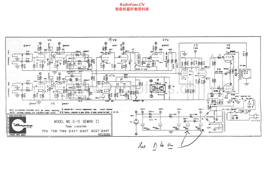 Ampeg-G15GeminiII-pwr-sch维修电路原理图.pdf_第1页