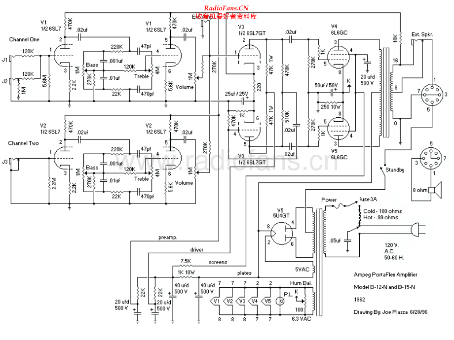 Ampeg-B12N-pwr-sch维修电路原理图.pdf_第1页