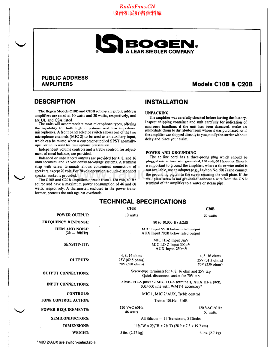 Bogen-C20B-pa-sm维修电路原理图.pdf_第1页