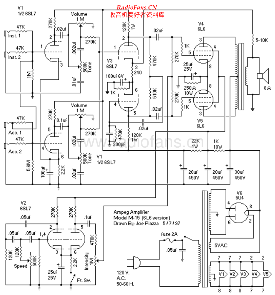 Ampeg-M15-pwr-sch维修电路原理图.pdf_第1页