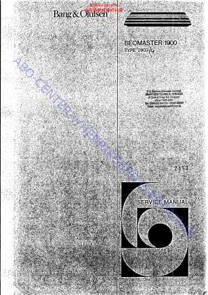 BO-Beomaster1900_type290x-sm维修电路原理图.pdf