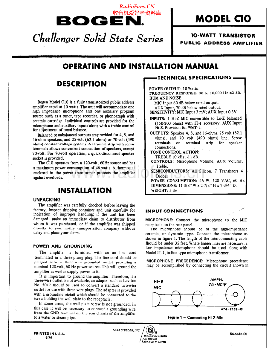 Bogen-C10-pa-sm维修电路原理图.pdf_第1页
