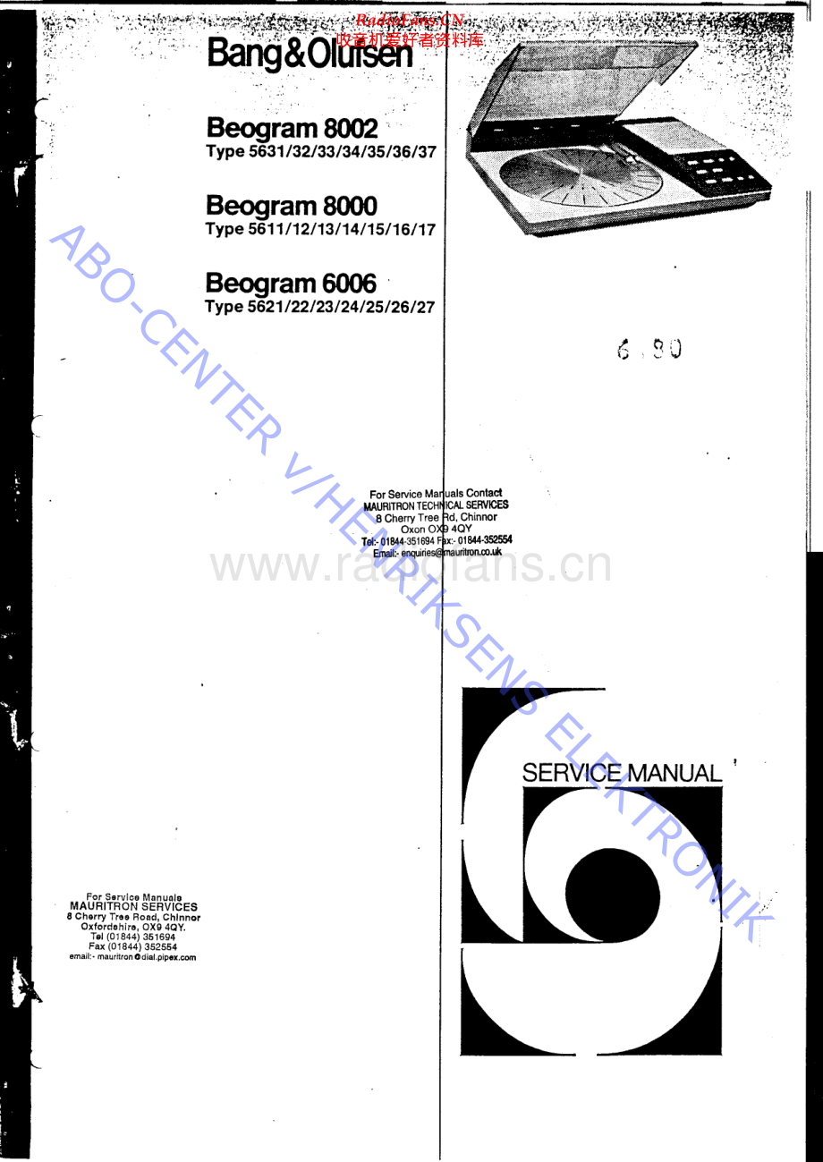 BO-Beogram8002_type563x-sm维修电路原理图.pdf_第1页
