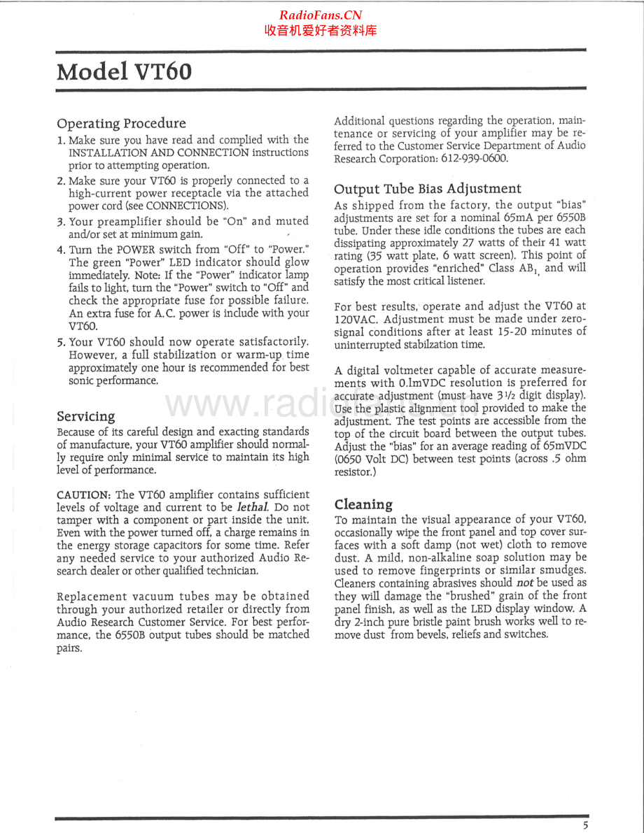 AudioResearch-VT60-pwr-ba维修电路原理图.pdf_第1页