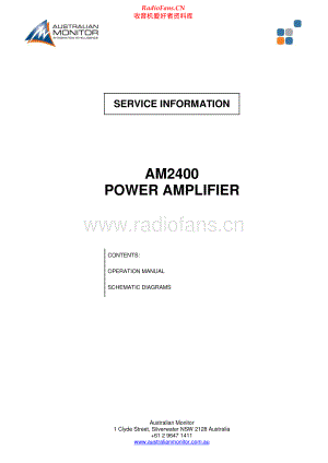 AustralianMonitor-AM2400-pwr-sm维修电路原理图.pdf