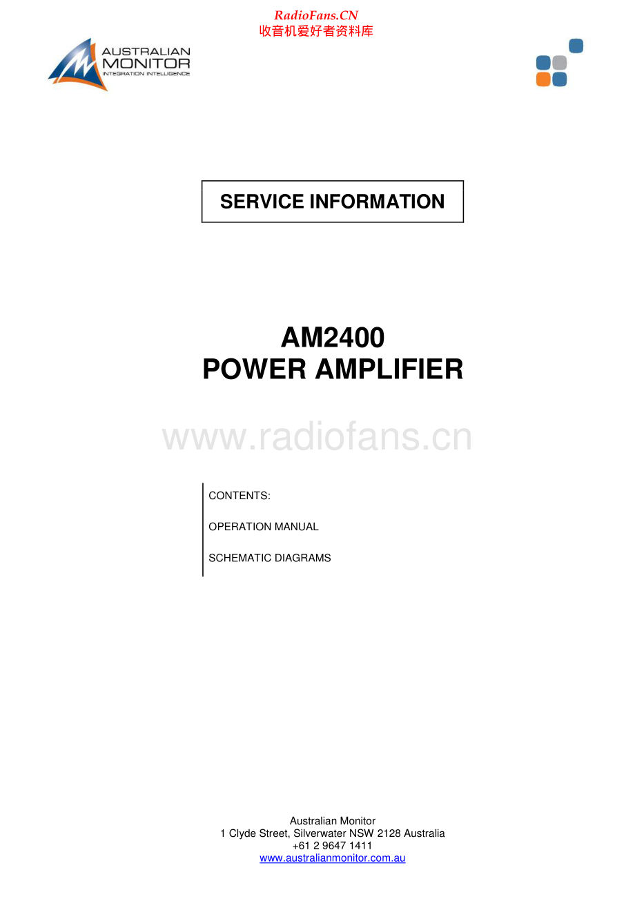 AustralianMonitor-AM2400-pwr-sm维修电路原理图.pdf_第1页