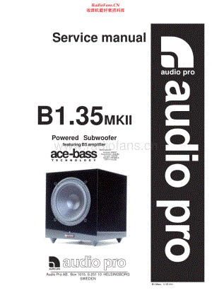 AudioPro-B1_35MK2-sub-sm维修电路原理图.pdf