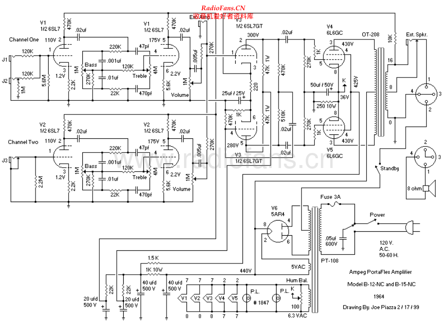 Ampeg-B15NC-pwr-sch维修电路原理图.pdf_第1页
