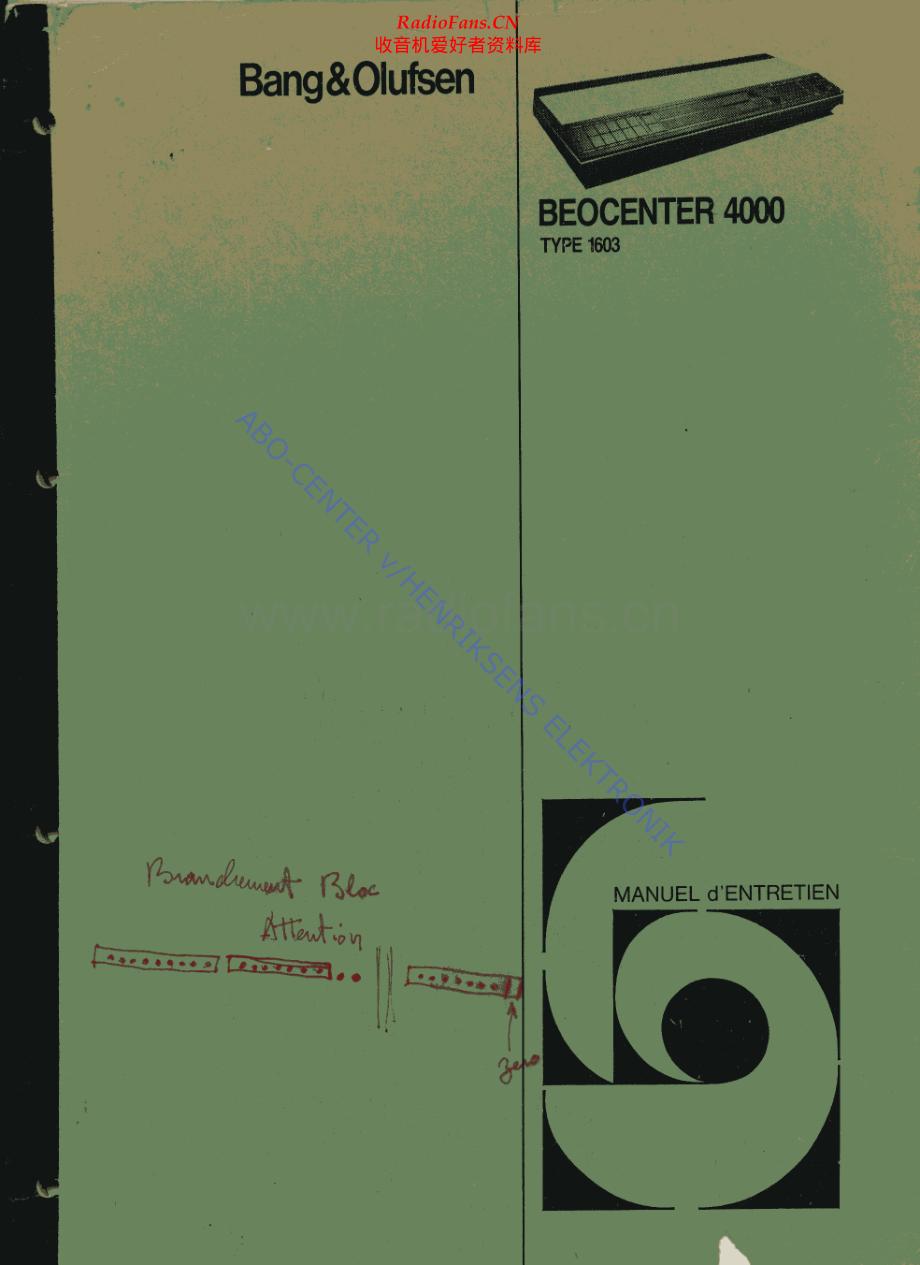 BO-Beocenter4000_type1603-sm维修电路原理图.pdf_第1页