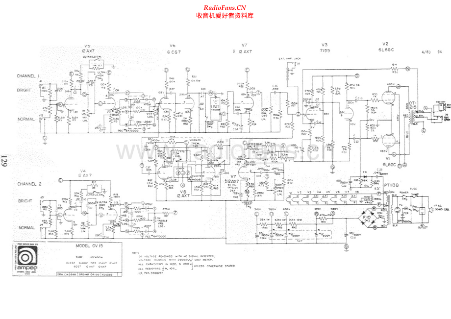 Ampeg-GV15-pwr-sch维修电路原理图.pdf_第1页