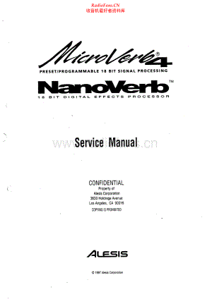 Alesis-Microverb4-sp-sm维修电路原理图.pdf