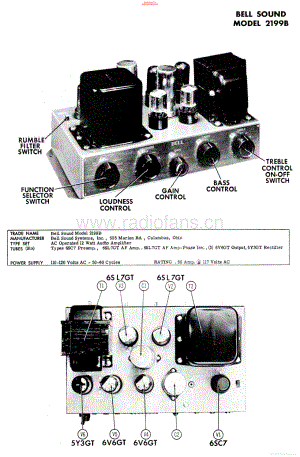 Bell-Sound-2199B-int-sm维修电路原理图.pdf