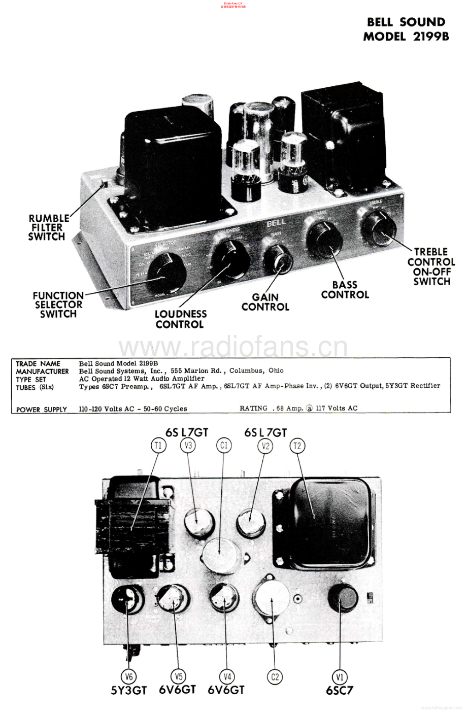 Bell-Sound-2199B-int-sm维修电路原理图.pdf_第1页