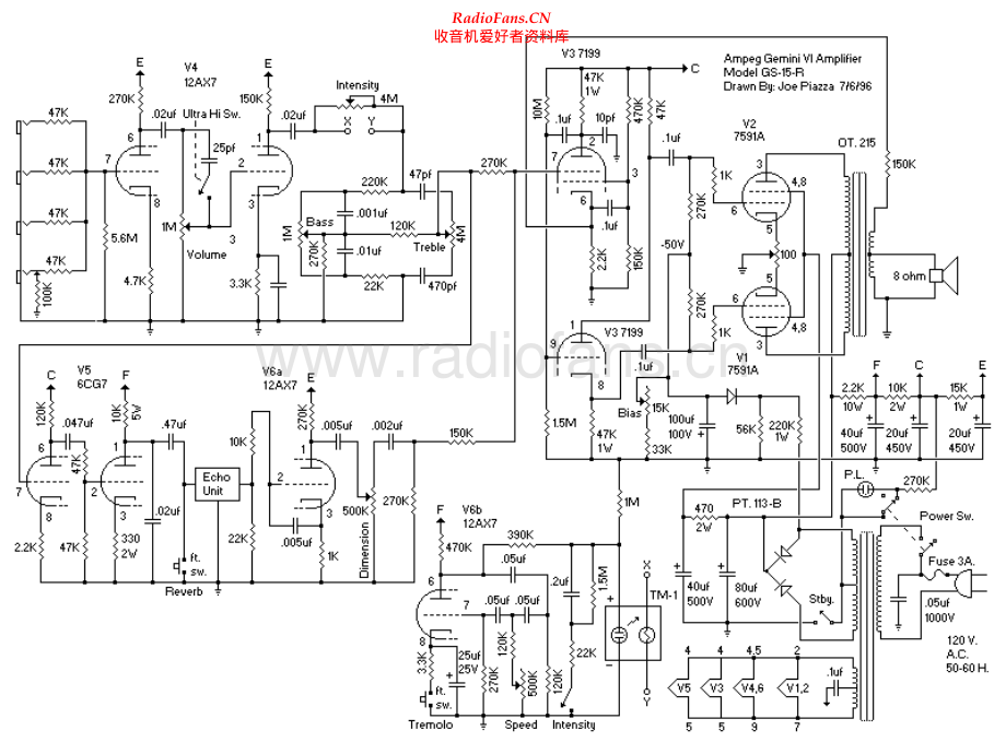 Ampeg-GS15RGemini6-pwr-sch维修电路原理图.pdf_第1页