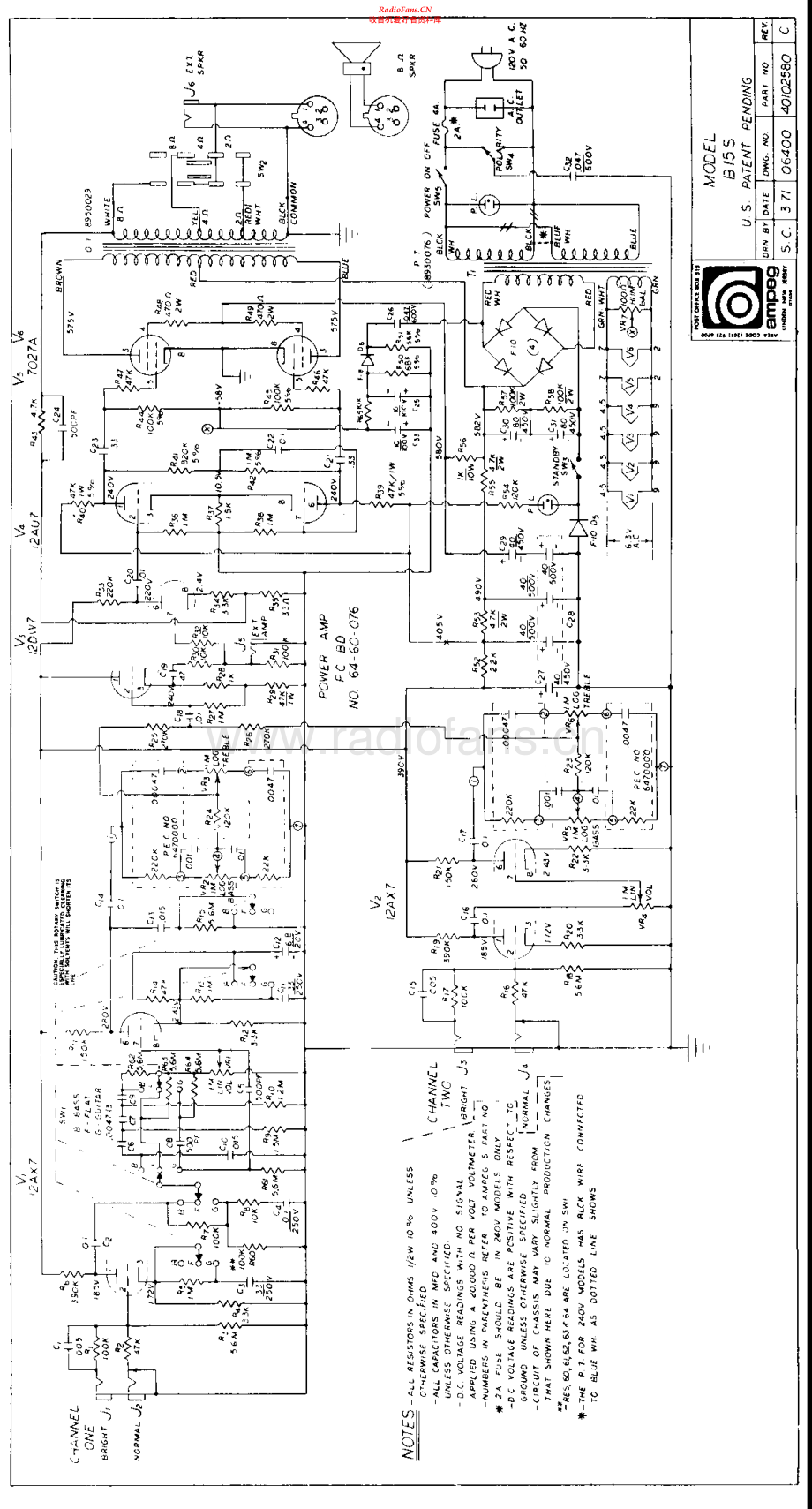 Ampeg-B15S-pwr-sch维修电路原理图.pdf_第1页