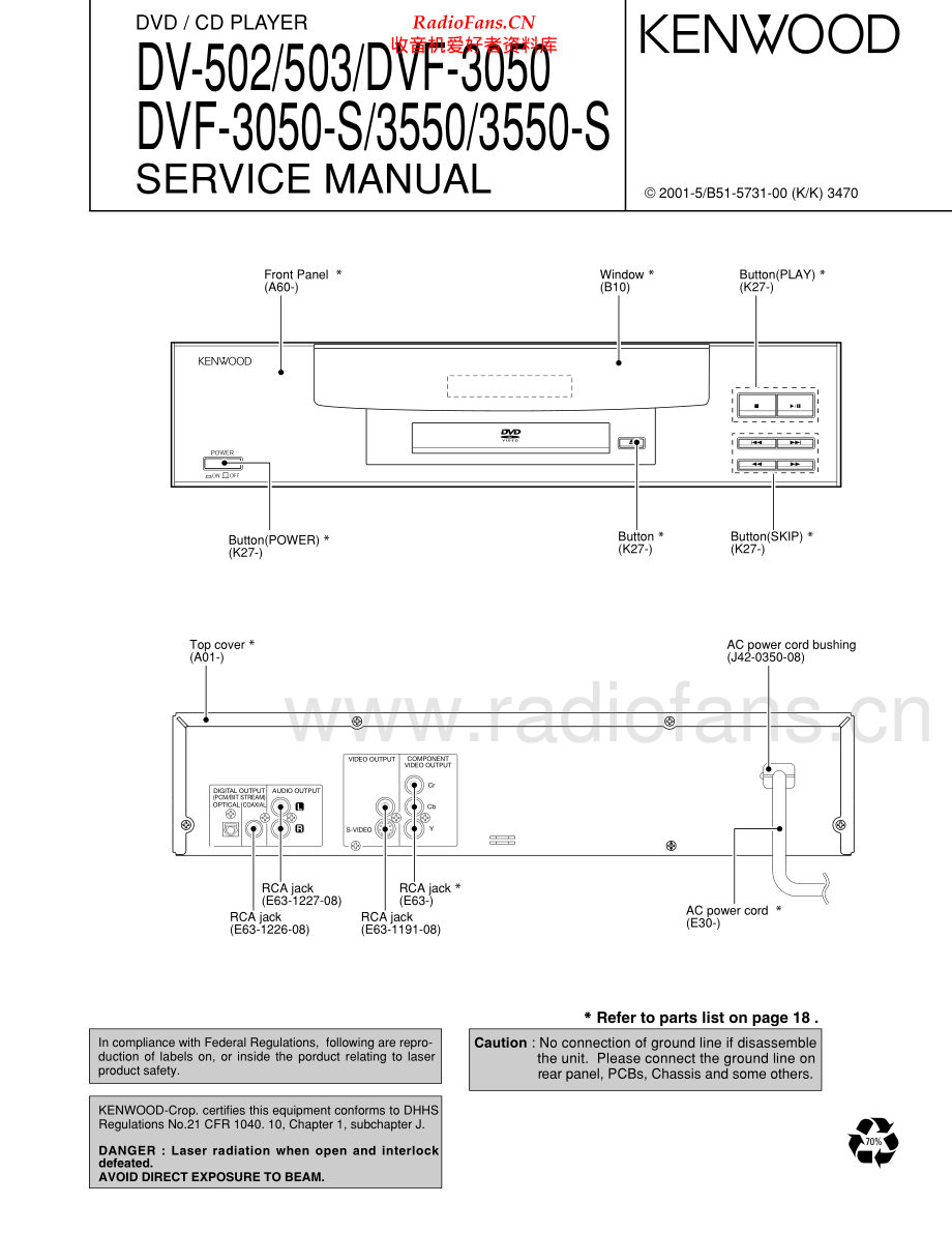 Kenwood-DV503-cd-sm 维修电路原理图.pdf_第1页