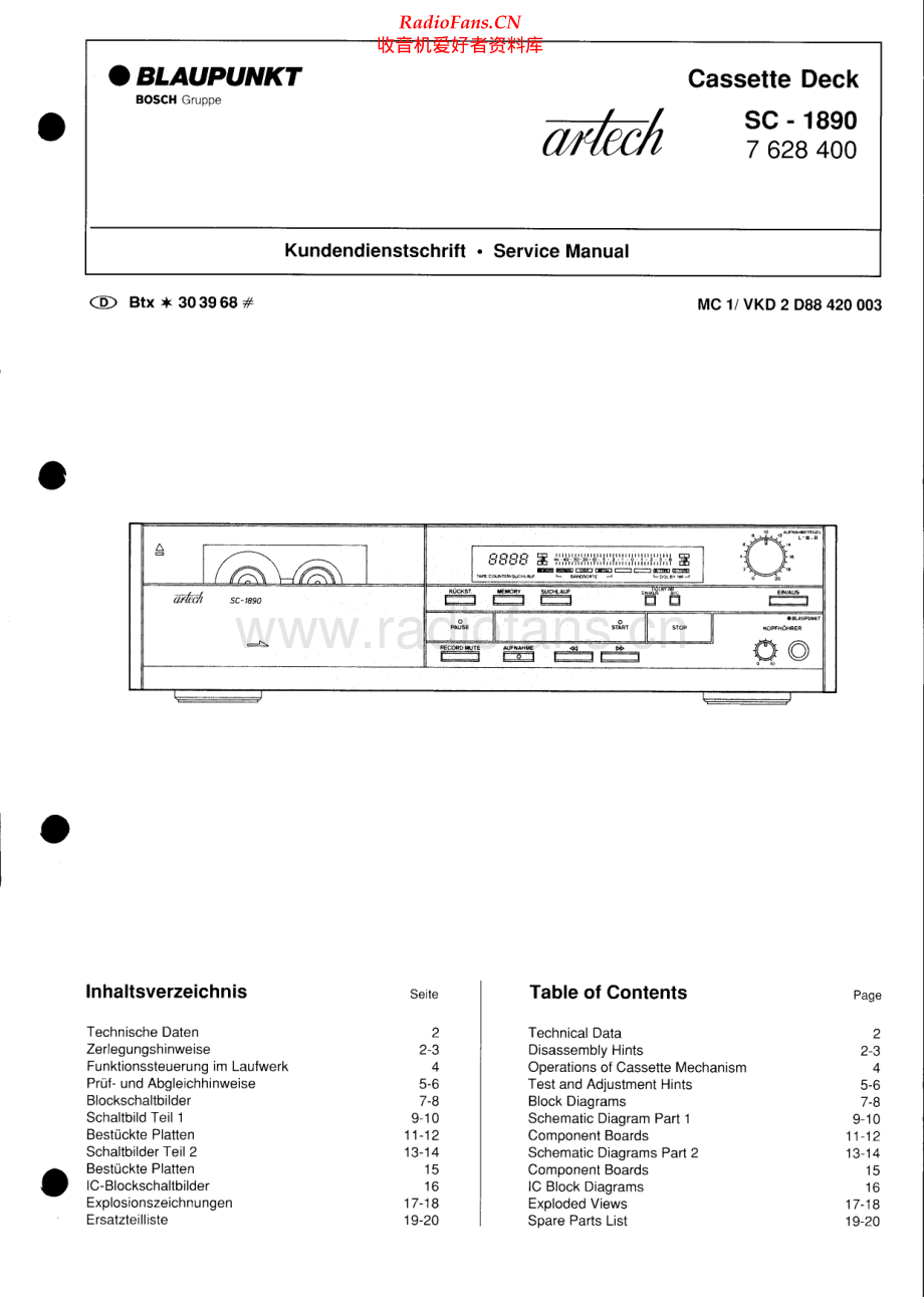 Blaupunkt-SC1890-tape-sm维修电路原理图.pdf_第1页