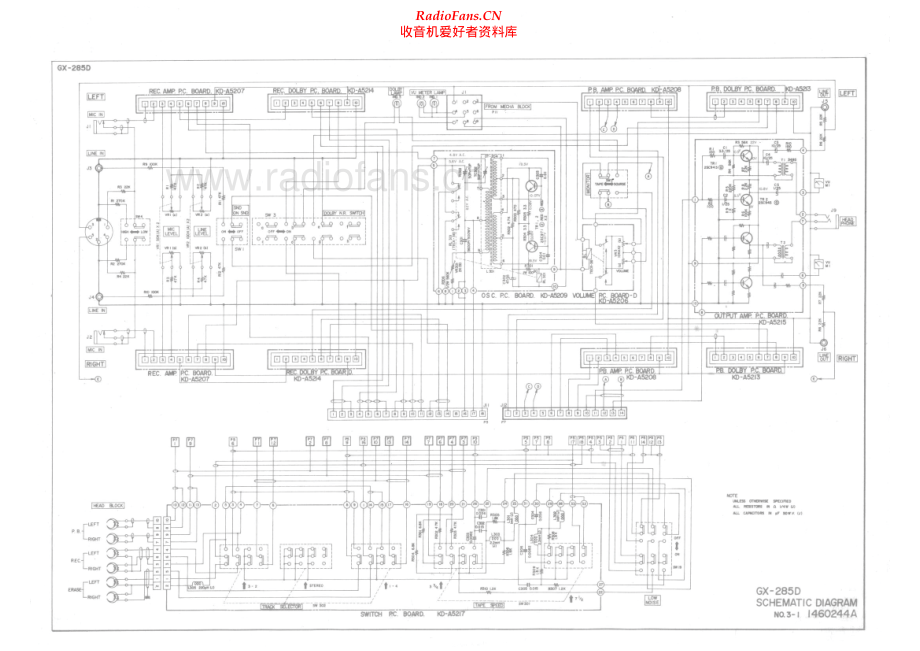 Akai-GX285D-tape-sch维修电路原理图.pdf_第1页
