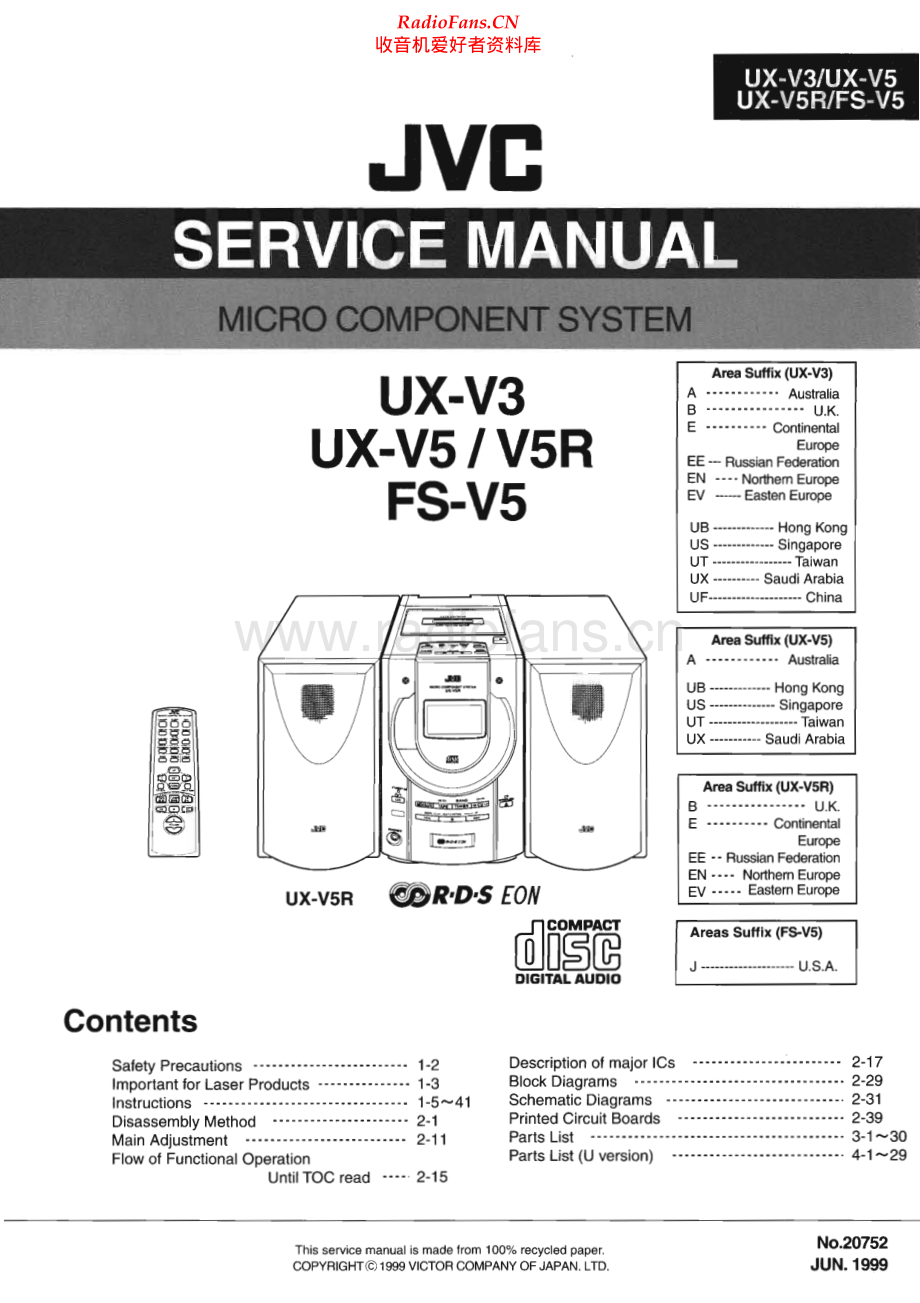 JVC-UXV3-cs-sm 维修电路原理图.pdf_第1页