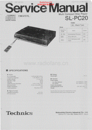 Technics-SLPC20-cd-sm 维修电路原理图.pdf