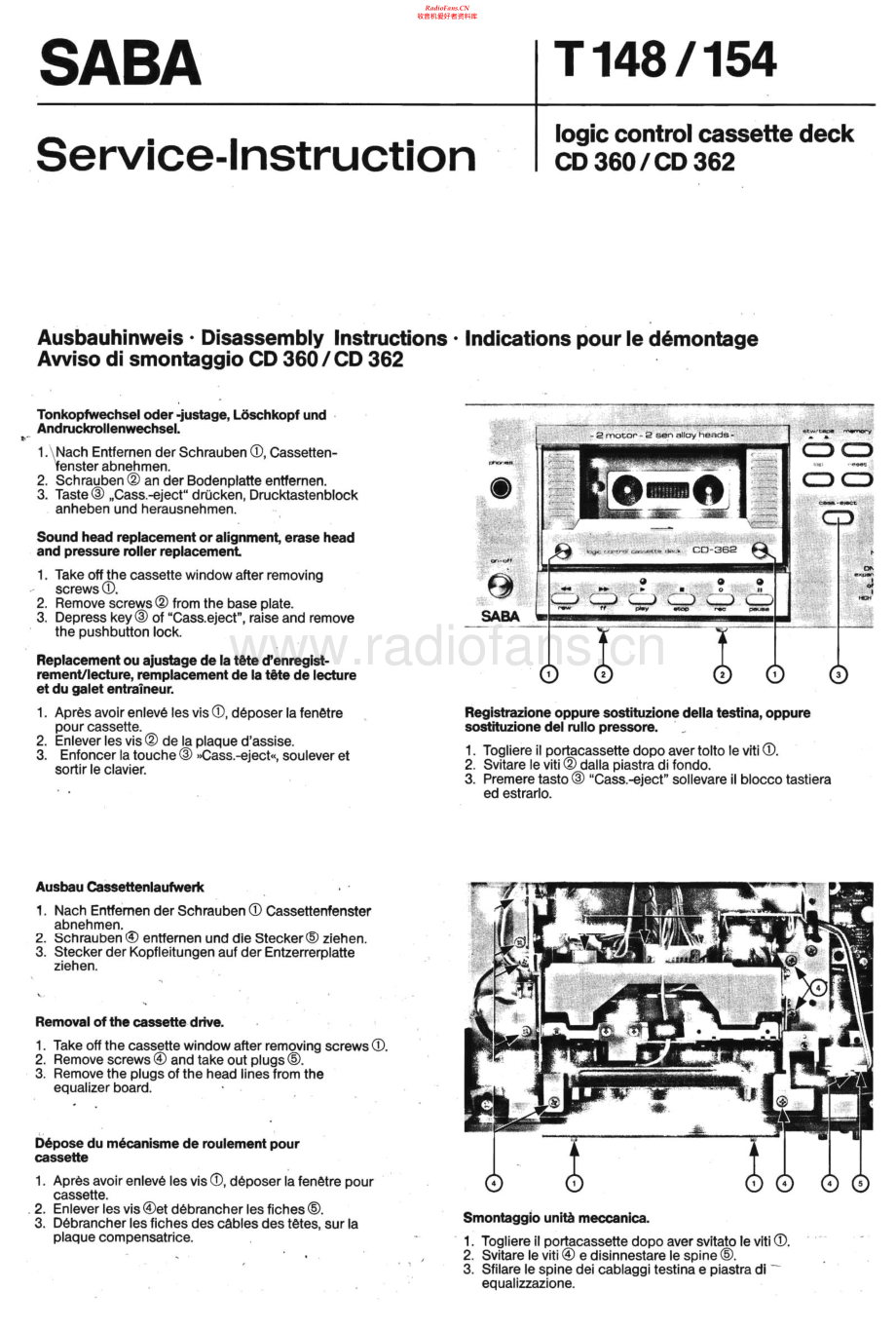 Saba-CD360-tape-sm 维修电路原理图.pdf_第1页