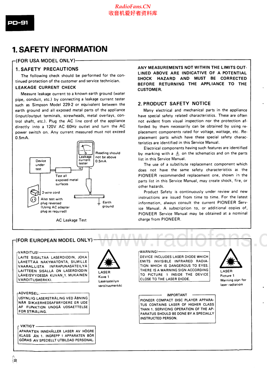 Pioneer-PD91-cd-sm 维修电路原理图.pdf_第2页
