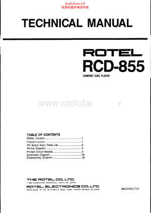 Rotel-RCD855-cd-sm 维修电路原理图.pdf