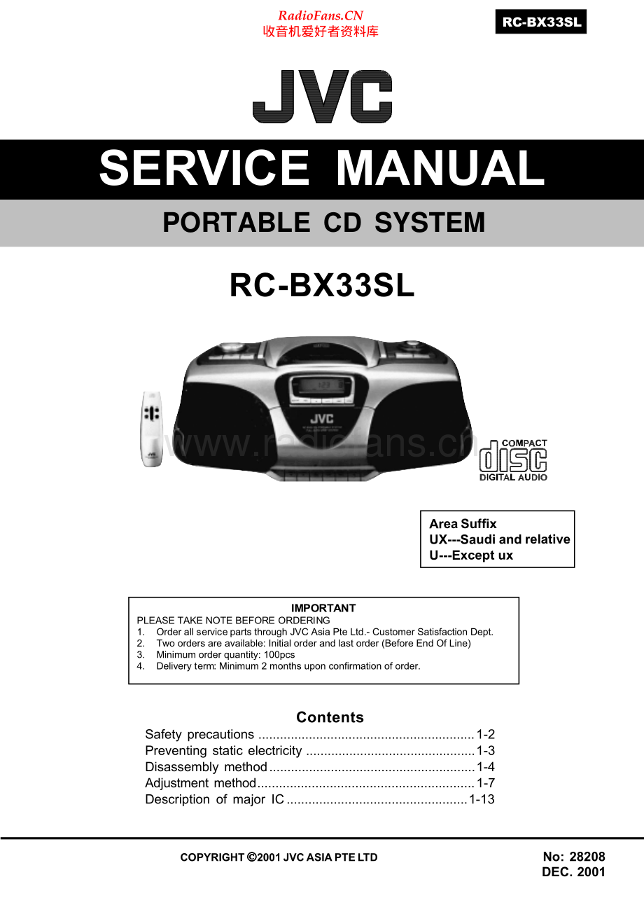 JVC-RCBX33SL-cs-sch 维修电路原理图.pdf_第1页