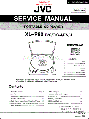JVC-XLP80-cd-sm 维修电路原理图.pdf