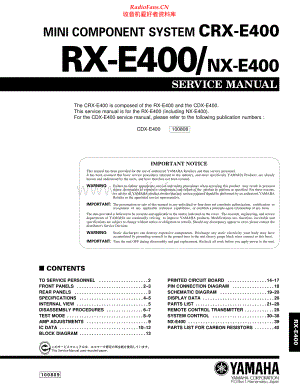 Yamaha-CRXE400-cs-sm 维修电路原理图.pdf
