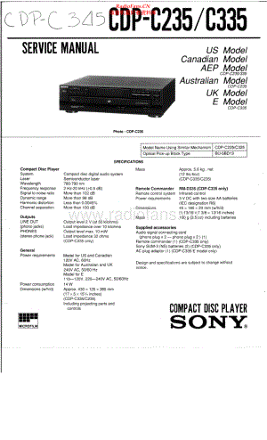 Sony-CDPC335-cd-sm 维修电路原理图.pdf