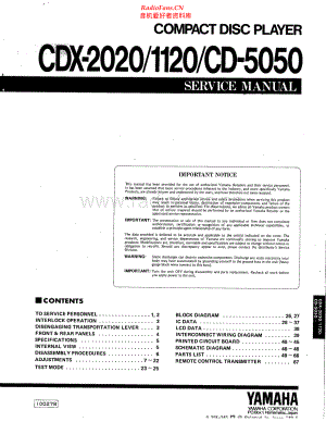 Yamaha-CDX2020-cd-sm 维修电路原理图.pdf