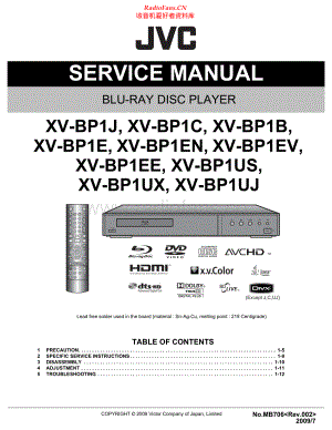 JVC-XVBP1-cd-sm 维修电路原理图.pdf