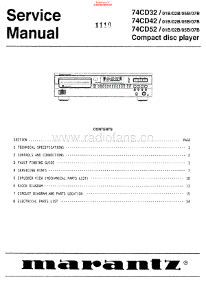 Marantz-CD32-cd-sm 维修电路原理图.pdf