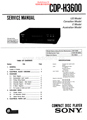 Sony-CDPH3600-cd-sm 维修电路原理图.pdf