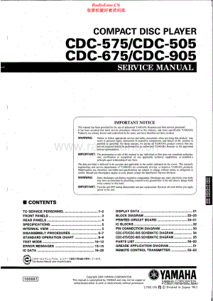 Yamaha-CDC905-cd-sm 维修电路原理图.pdf
