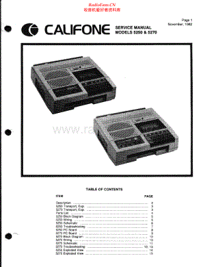 Califone-5250-tape-sm维修电路原理图.pdf