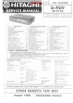 Hitachi-D909-tape-sm 维修电路原理图.pdf