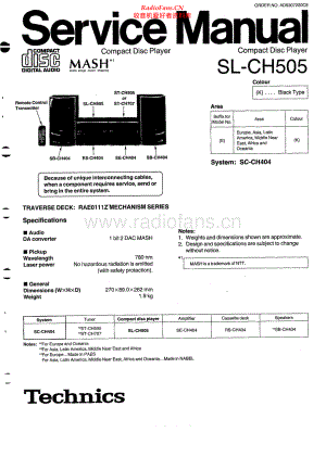 Technics-SLCH505-cd-sm 维修电路原理图.pdf
