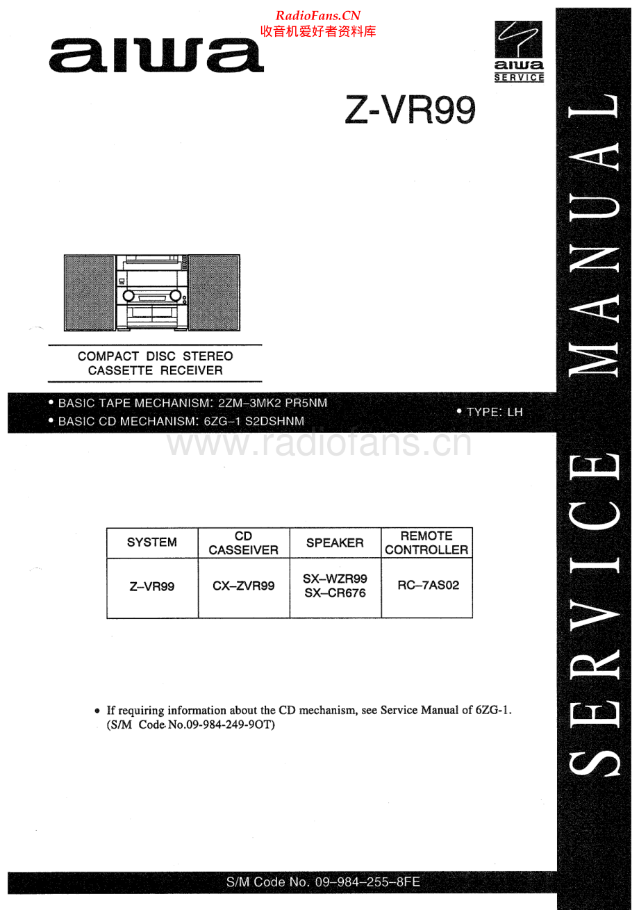 Aiwa-ZVR99-cs-sm维修电路原理图.pdf_第1页