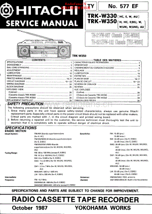 Hitachi-TRKW330-pr-sm 维修电路原理图.pdf