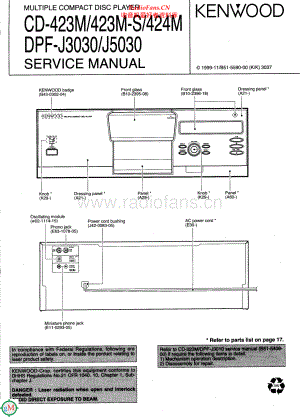 Kenwood-CD423MS-cd-sm 维修电路原理图.pdf