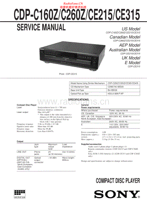 Sony-CDPCE315-cd-sm 维修电路原理图.pdf