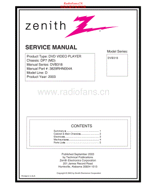 Zenith-DVB318-dvd-sm 维修电路原理图.pdf