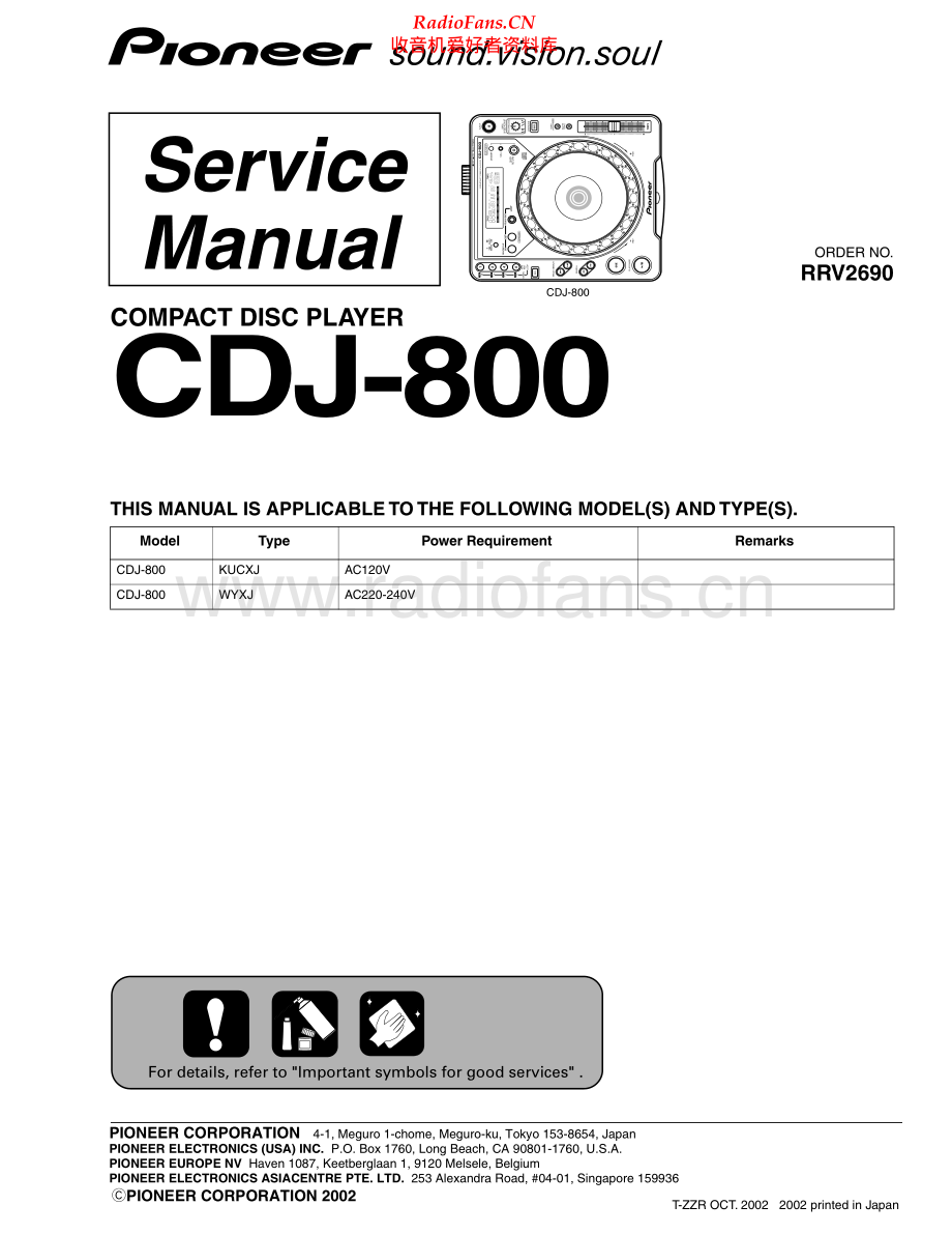 Pioneer-CDJ800-cd-sm 维修电路原理图.pdf_第1页