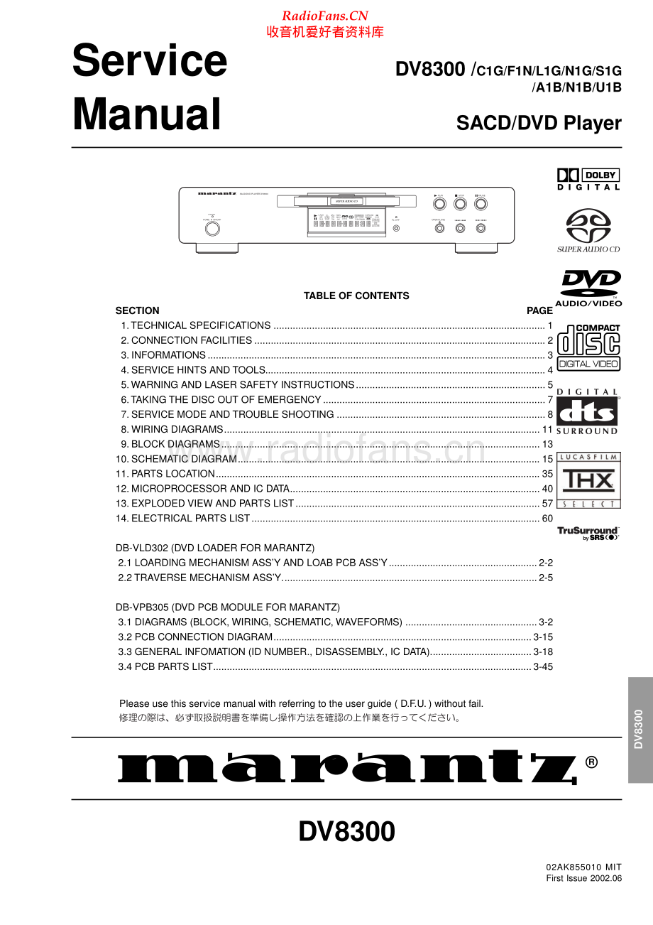 Marantz-DV8300-cd-sm 维修电路原理图.pdf_第1页