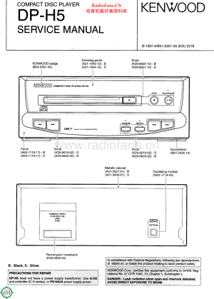 Kenwood-DPH5-cd-sm 维修电路原理图.pdf