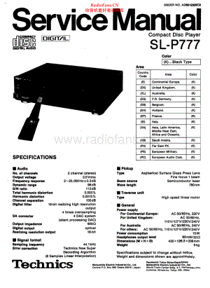 Technics-SLP777-cd-sm 维修电路原理图.pdf
